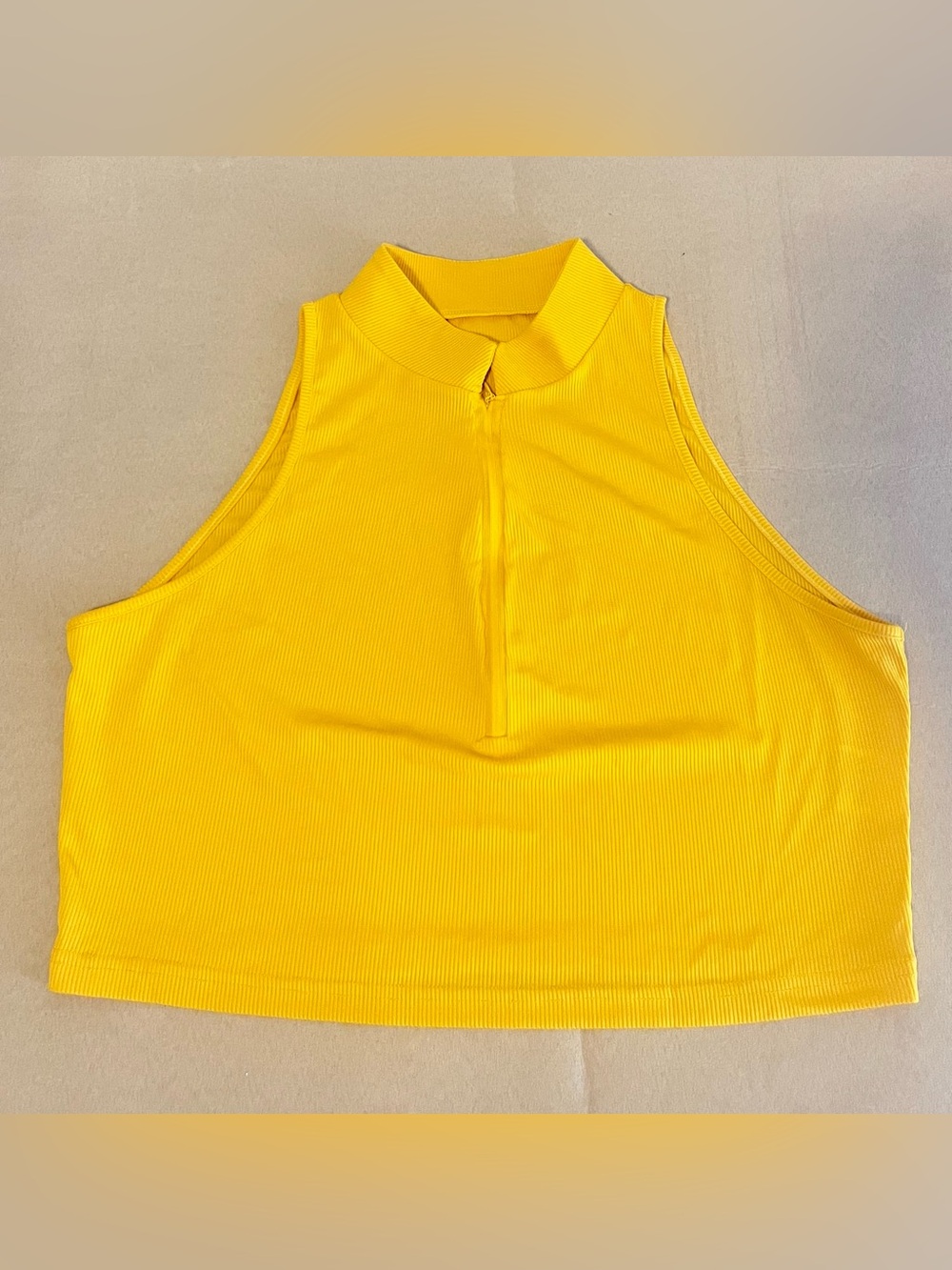Yellow Ribbed Women’s Intimate Top - XX-L - Picture 7 of 8